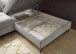 Ecksofa >SYDNEY< Elektrische Sitztiefenverstellung, 5 verstellbare Kopfstützen, Bettkasten, Bezugsstoff "taupe" - 268x105x172 (BxHxT)