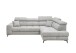 Ecksofa >SYDNEY< Elektrische Sitztiefenverstellung, 5 verstellbare Kopfstützen, Bettkasten, Bezugsstoff "taupe" - 268x105x172 (BxHxT)