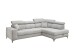 Ecksofa >SYDNEY< Elektrische Sitztiefenverstellung, 5 verstellbare Kopfstützen, Bettkasten, Bezugsstoff "taupe" - 268x105x172 (BxHxT)