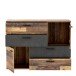 Sideboard >Skive< 4 Schubladen, 2 Türen, in Betonoptik / Old – Wood Dekor - 124,9x95,9x41,3cm B/H/T