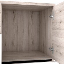 Sideboard >Skive< 4 Schubladen, 2 Türen, in Sandeiche Dekor / weiss - 124,9x95,9x41,3cm B/H/T