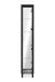 Glasvitrine >Albi< 1 Tür links/recht montierbar, 4 Böden, in Schwarz, - 33x189x33cm (BxHxT)