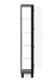 Glasvitrine >Albi< 1 Tür links/recht montierbar, 4 Böden, in Schwarz, - 33x189x33cm (BxHxT)