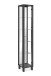 Glasvitrine >Albi< 1 Tür links/recht montierbar, 4 Böden, in Schwarz, - 33x189x33cm (BxHxT)