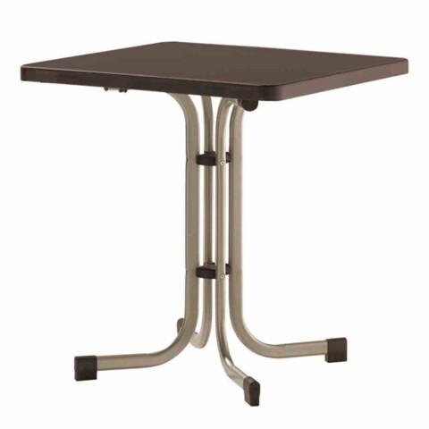 Klapptisch >231/< in braun, mocca/Mecalit®-Pro - 70x72x70cm (BxHxT)