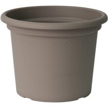 Blumentopf >Geo< in taupe, Polypropylen -...
