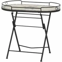 Gartentisch >STELLA< in schwarz, Mosaik Keramik -...