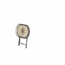 Gartentisch >STELLA< in schwarz, Mosaik Keramik - 68x60x41cm (BxHxT)