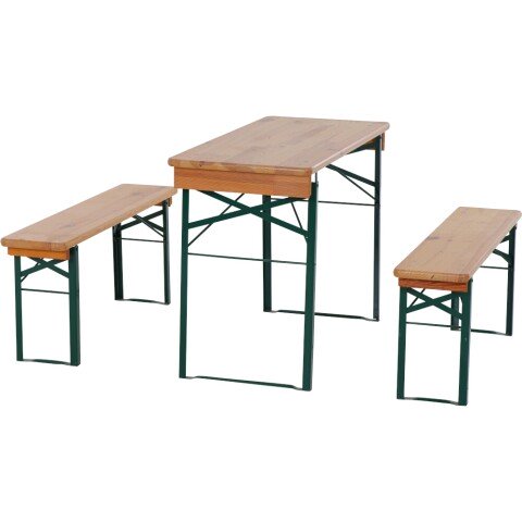 Bierzeltgarnitur >Biermöbel< in beige, Kiefernholz - 110x25cm (BxT)