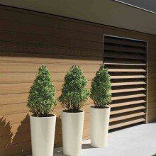 Übertopf >TUIT< in weiß, Polypropylen - 33x61x33x33cm (BxHxTxD)