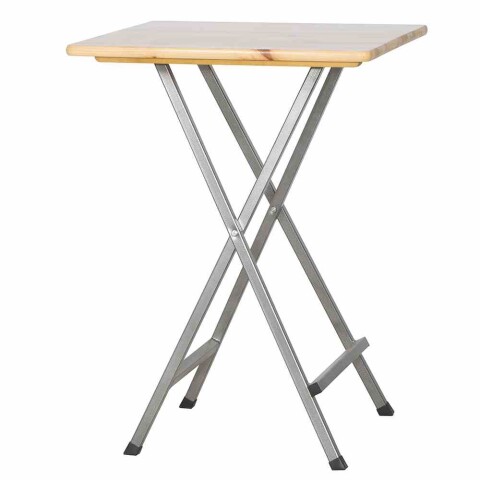 Stehtisch >Kiefernholz< klappbar, in Kiefer, Stahl - 80x110x80cm (BxHxT)