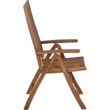 Gartensessel >PALEROS< klappbar, in natur, Akazienholz - 70x113x60cm (BxHxT)