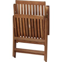 Gartensessel >PALEROS< klappbar, in natur, Akazienholz - 70x113x60cm (BxHxT)