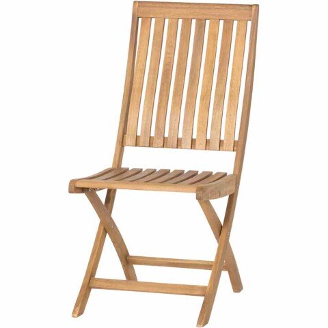 Gartenstuhl >PALEROS< klappbar, in natur, Akazienholz - 65x97x44,5cm (BxHxT)
