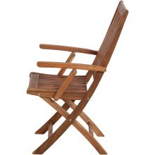 Gartenstuhl >PALEROS< klappbar, in geölt, Akazienholz - 65x97x53,5cm (BxHxT)