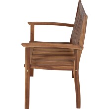 Gartenbank >PALEROS< in geölt, Akazienholz - 120x92,5x62cm (BxHxT)
