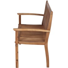Gartenbank >PALEROS< in geölt, Akazienholz - 150x92,5x62cm (BxHxT)