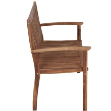 Gartenbank >PALEROS< in geölt, Akazienholz - 150x92,5x62cm (BxHxT)