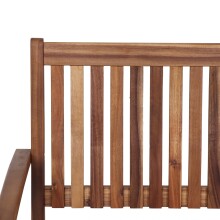 Gartenbank >PALEROS< in geölt, Akazienholz - 150x92,5x62cm (BxHxT)