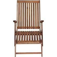 Gartenliege >PALEROS< in geölt, Akazienholz - 147x90x60cm (BxHxT)