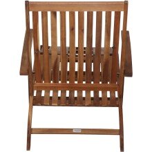 Gartenliege >PALEROS< in geölt, Akazienholz - 147x90x60cm (BxHxT)