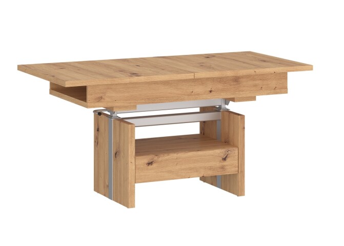 Couchtisch >CORTADO< ausziehbar bis 150cm, höhenverstellbar bis 72cm, in Artisan Eiche Dekor - 110/150x56/72x65cm (BxHxT)