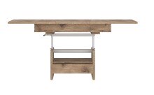Couchtisch >CORTADO< ausziehbar bis 150cm, höhenverstellbar bis 72cm, in Viking Eiche Dekor - 110/150x56/72x65cm (BxHxT)