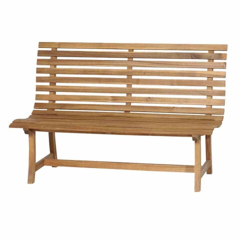 Gartenbank >SANTANA< in natur, Akazienholz - 140x92,5x67,5cm (BxHxT)