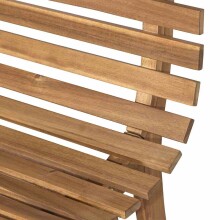 Gartenbank >SANTANA< in natur, Akazienholz - 140x92,5x67,5cm (BxHxT)
