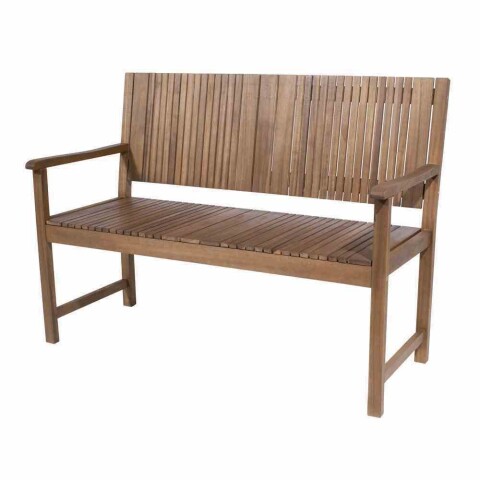Gartenbank >FALUN< in natur geölt, Akazienholz - 59x90x121,5cm (BxHxT)