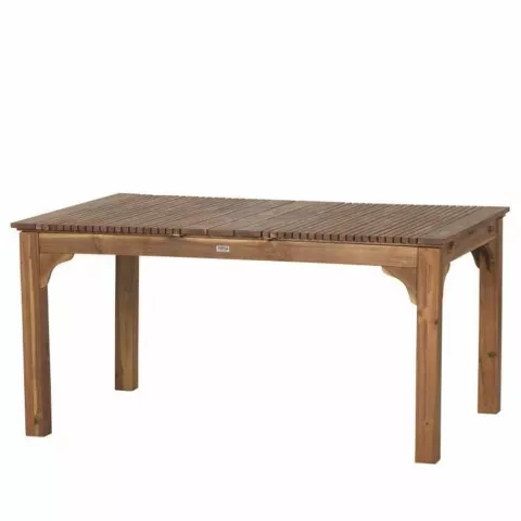 Gartentisch >FALUN< ausziehbar bis 201,3cm in natur geölt, Akazienholz - 150/175,8/201,3x74x100cm (BxHxT)
