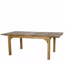 Gartentisch >FALUN< ausziehbar bis 201,3cm in natur geölt, Akazienholz - 150/175,8/201,3x74x100cm (BxHxT)