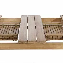 Gartentisch >FALUN< ausziehbar bis 201,3cm in natur geölt, Akazienholz - 150/175,8/201,3x74x100cm (BxHxT)
