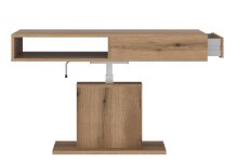 Couchtisch >CORTADO< höhenverstellbar bis 80cm, Schublade, in Coast Evoke Eiche Dekor - 110x60/80x65cm (BxHxT)