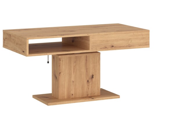 Couchtisch >CORTADO< höhenverstellbar bis 80cm, Schublade, in Artisan Eiche Dekor - 110x60/80x65cm (BxHxT)