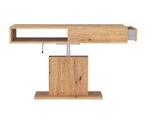 Couchtisch >CORTADO< höhenverstellbar bis 80cm, Schublade, in Artisan Eiche Dekor - 110x60/80x65cm (BxHxT)