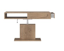 Couchtisch >CORTADO< höhenverstellbar bis 80cm, Schublade, in Viking Eiche Dekor - 110x60/80x65cm (BxHxT)