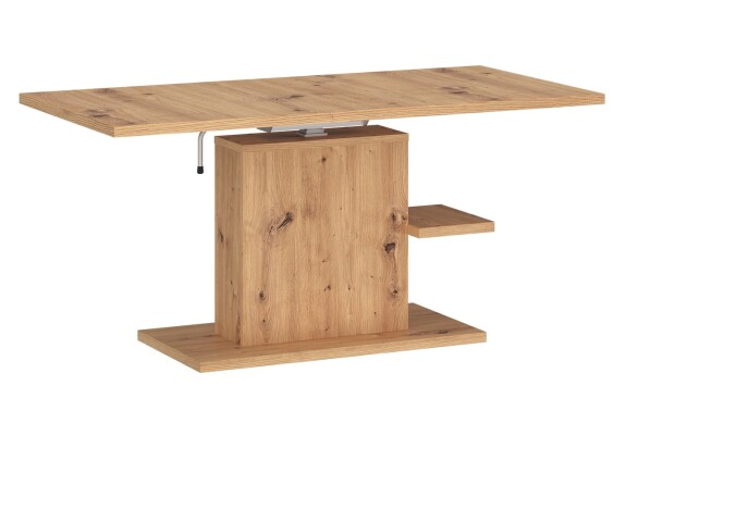 Couchtisch >CORTADO< höhenverstellbar bis 73cm, in Artisan Eiche Dekor - 110x55/73x65cm (BxHxT)