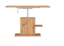 Couchtisch >CORTADO< höhenverstellbar bis 73cm, in Artisan Eiche Dekor - 110x55/73x65cm (BxHxT)