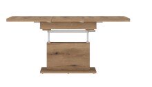 Couchtisch >CORTADO< ausziehbar bis 150cm, höhenverstellbar bis 72cm, in Coast Evoke Eiche Dekor - 110/150x59/72x70cm (BxHxT)