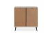 Kommode >Arona< 2 Türen, 2 Böden, in Sand / Schwarz - 90x90x38cm (BxHxT)