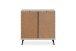 Kommode >Arona< 2 Türen, 2 Böden, in Sand / Schwarz - 90x90x38cm (BxHxT)
