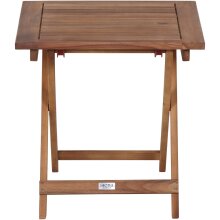 Fußhocker >PALEROS< Beistelltisch / Hocker in geölt, Akazienholz - 50x52x50cm (BxHxT)