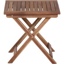 Fußhocker >PALEROS< Beistelltisch / Hocker in geölt, Akazienholz - 50x52x50cm (BxHxT)