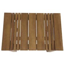 Sitzhocker >FALUN< in natur geölt, Akazienholz - 33x45x50cm (BxHxT)