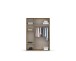 Drehtürenschrank >Voyager< 3 Türen, 4 Böden, 1 Stange, Front grau metallic / Spiegel, Korpus Eiche Artisan Dekor - 140x194x53cm B/H/T