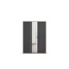 Drehtürenschrank >Voyager< 3 Türen, 4 Böden, 1 Stange, Front grau metallic / Spiegel, Korpus Eiche Artisan Dekor - 140x194x53cm B/H/T