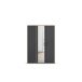 Drehtürenschrank >Voyager< 3 Türen, 4 Böden, 1 Stange, Front grau metallic / Spiegel, Korpus Eiche Artisan Dekor - 140x194x53cm B/H/T