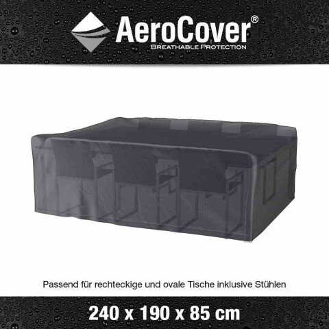 Gartenmöbel-Schutzhülle >AeroCover< in anthrazit - 240x85x190 (BxHxT)