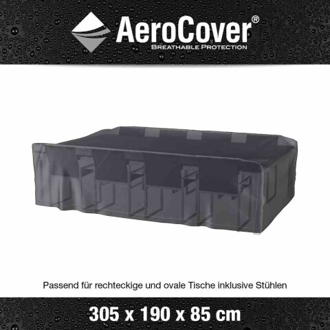 Gartenmöbel-Schutzhülle >AeroCover< in anthrazit - 305x85x190 (BxHxT)